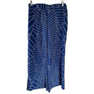 Manuhealii Hawaiian Designer Elastic Waist Pull On Wide Leg Pants XS